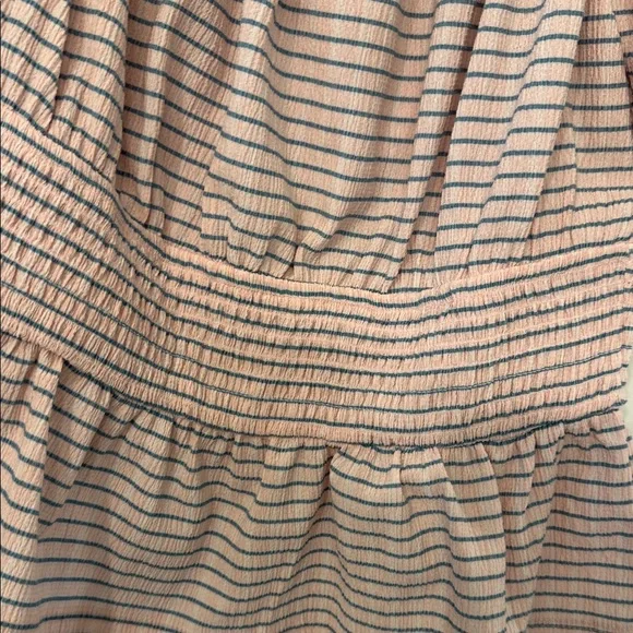 NSR Pink and Light Blue Striped Blouse off and on Shoulder - Picture 5 of 9